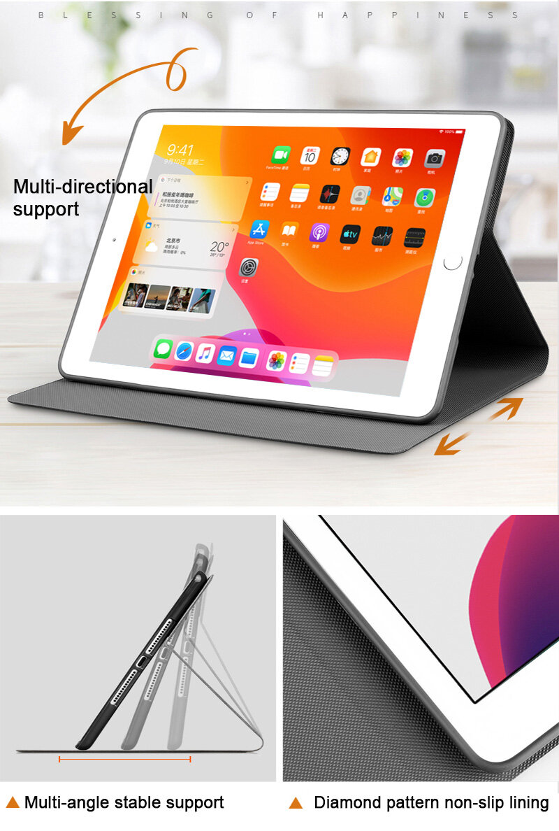 Vỏ Bảo Vệ iPad ZOYU, Vỏ Bảo Vệ Mẫu Dễ Thương Hoạt Hình, Thích Hợp Cho: iPad 9,7 Inch iPad 2017-2018, TPU/Chất Liệu Silicon, Chống Rơi Và Chống Bụi, Đánh Thức Thông Minh, Tản Nhiệt Tổ Ong, tản Nhiệt Hiệu Quả, Có Thể Hỗ Trợ Khung.