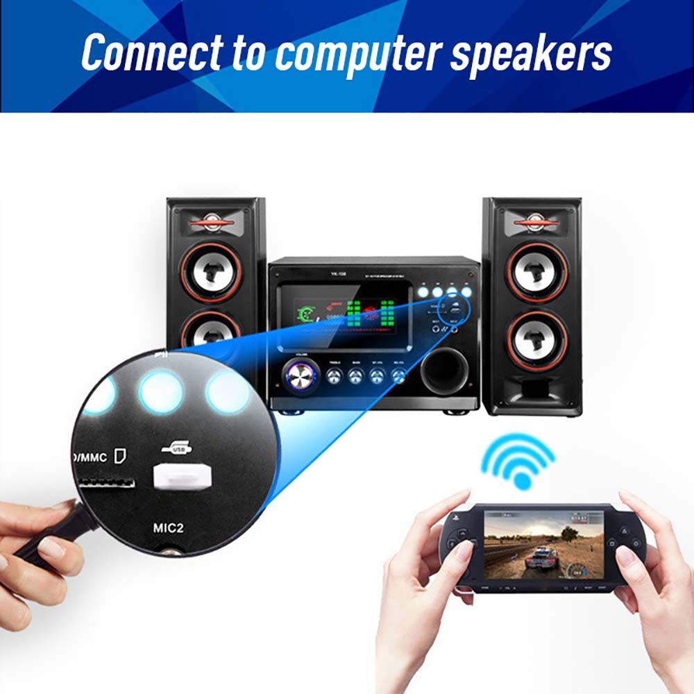 BOKEWU USB Wireless Bluetooth 5.0 Receiver Car Stereo Audio Adapter for Computer Laptop Speaker Headset