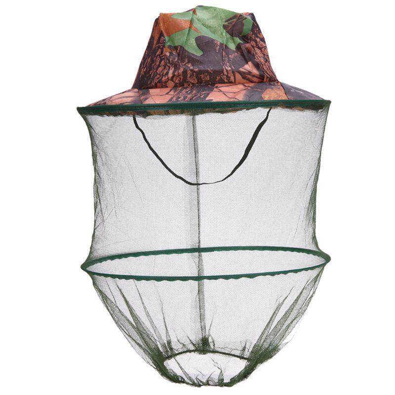 Camouflage Fishing Hat Bee keeping Insects Mosquito Net Prevention Cap Mesh Fishing Cap Outdoor Sunshade Lone Neck Head Cover