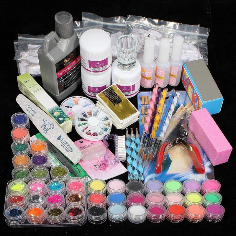 Bộ Dụng Cụ Làm Móng Acrylic Gel Uv Làm Móng Tự Làm
