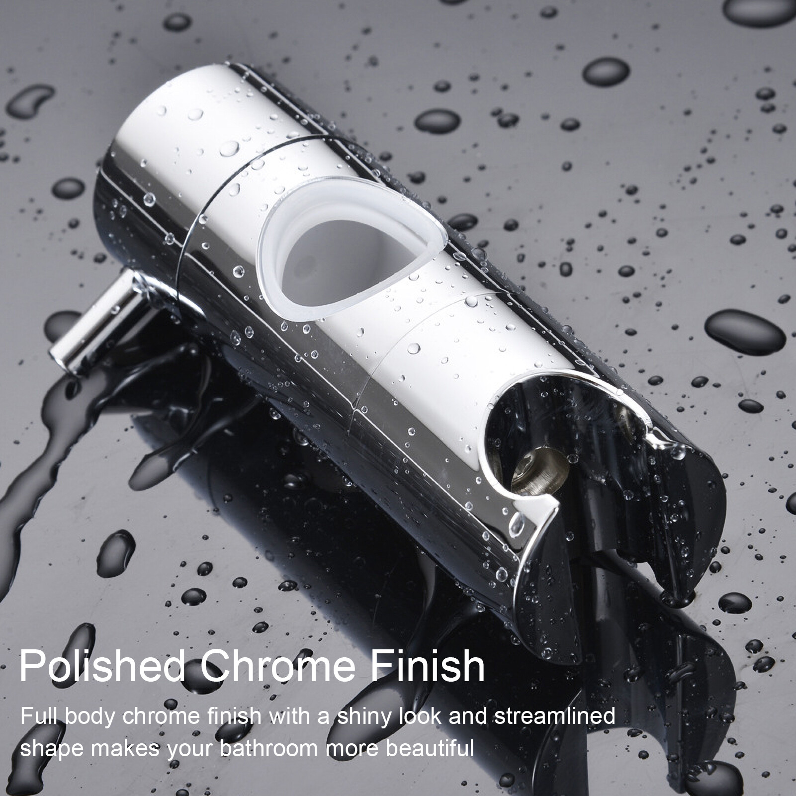 Smart Sensor Adjustable Shower Head Holder For Slide Bar Rail Head Bracket Holder Handheld Shower Head Holder Bracket 360 Degree Rotation Sprayer Holder Polished Chrome