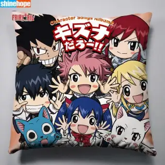Anime Fairy Tail Pillowcase For Living Room Pillow Cover 45x45cm