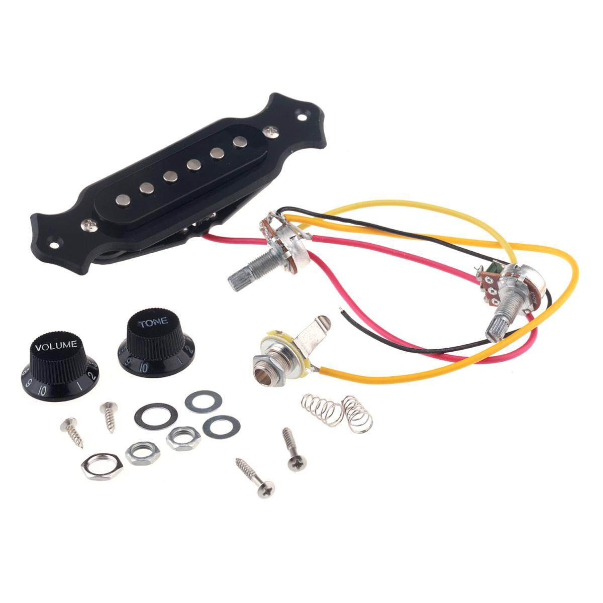 Musiclily Pickup PreWired Sound Hole Single Coil Pickup Wiring Harness