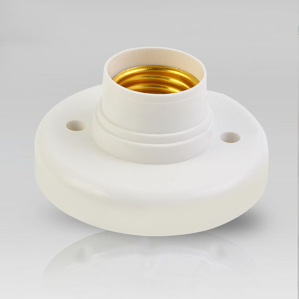 220V E27 Screw Cap Socket LED Light Bulb Holder Round Socket Base Ceiling Light Lamp Bulb Fixing Base Stand Light Bulb Holder