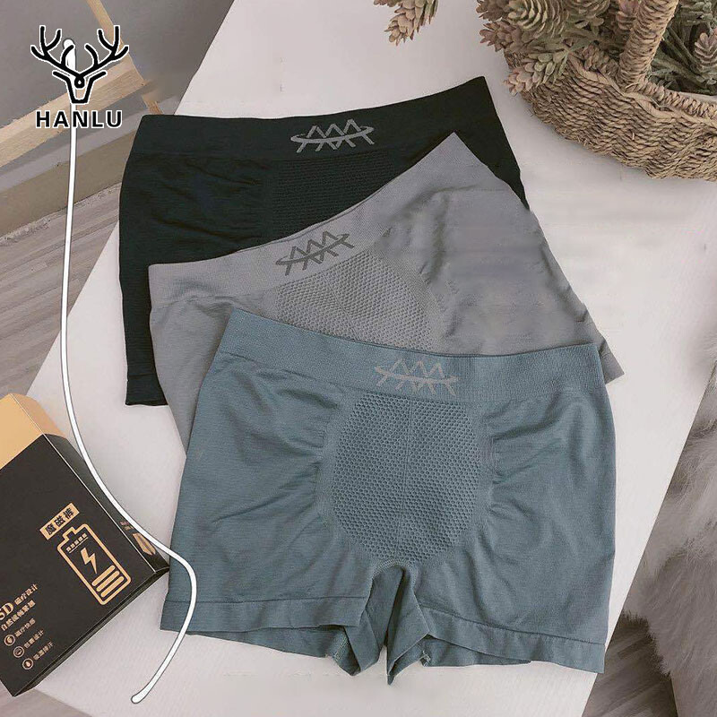 Hanlu Men's Underpants Men's Boxer Underpants Men's Underpants 5D Magic Magnetic Pants Men's Mid Waist Underpants