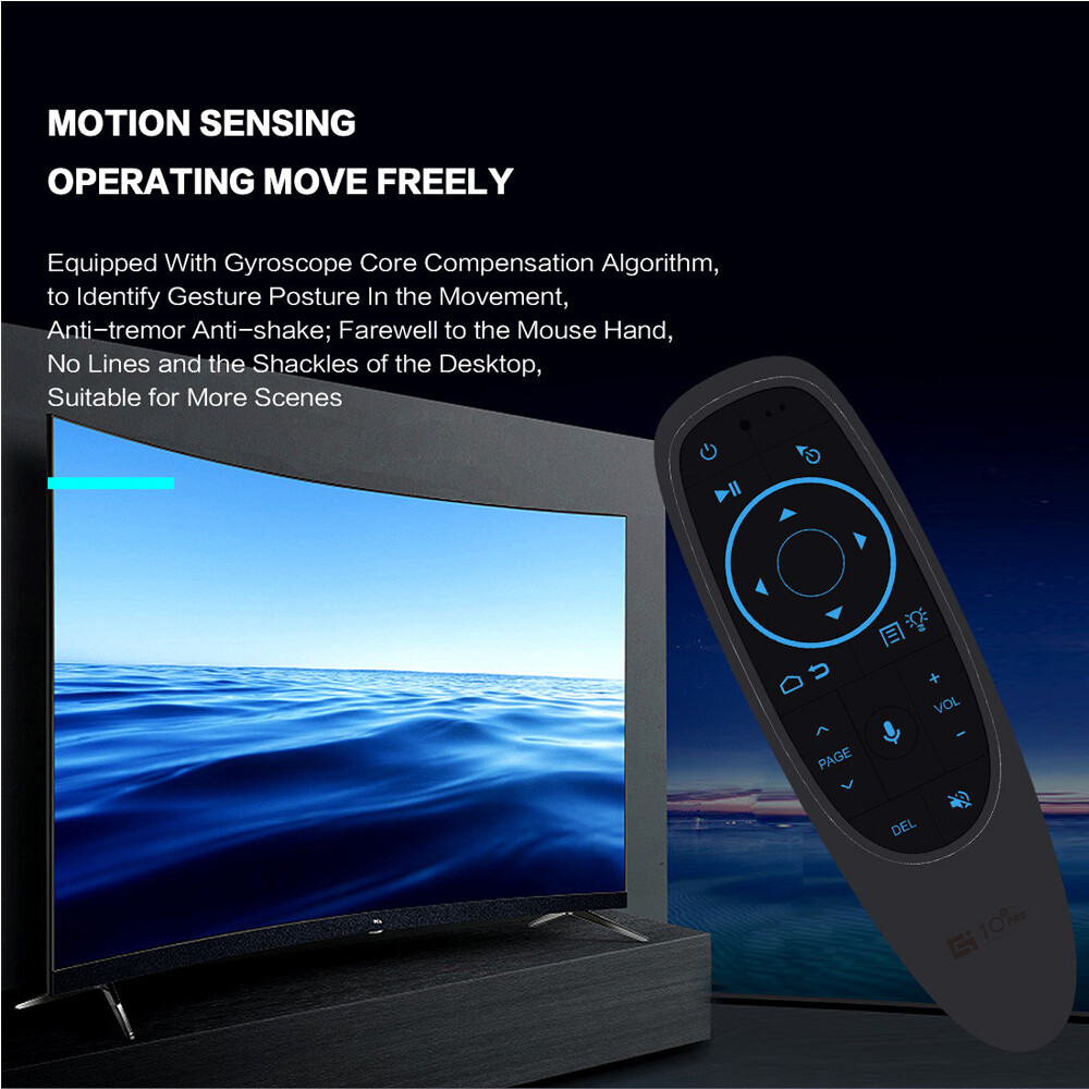 Kebidumei Wireless Air Mouse Smart Controller Voice Remote Control Wireless 2.4G / Bluetooth 5.0 Gyroscope Voice Control Wireless Air Mouse