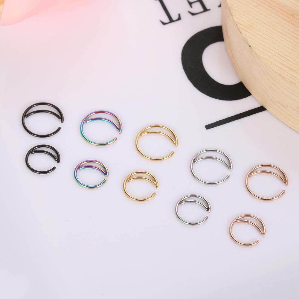 Tragus Earrings Small Nostril Hoop Moon Nose Ring Snug Septum Piercing