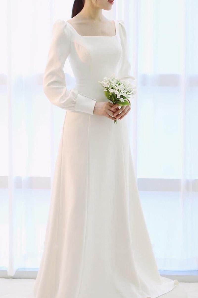 simple light wedding dresses