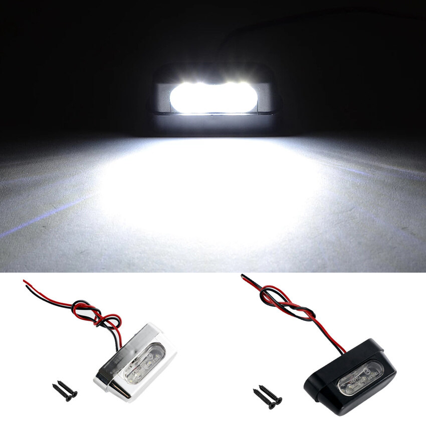1 pcs 12v universal led motorcycle tail brake rear license plate light