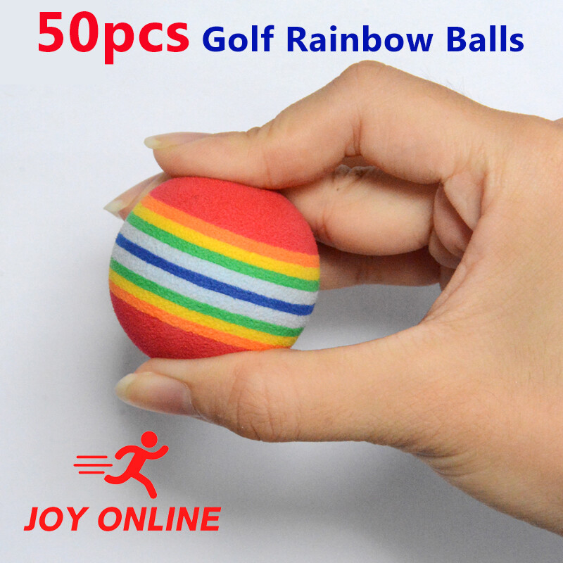 50pcs Golf Balls Practice Sponge Foam Rainbow