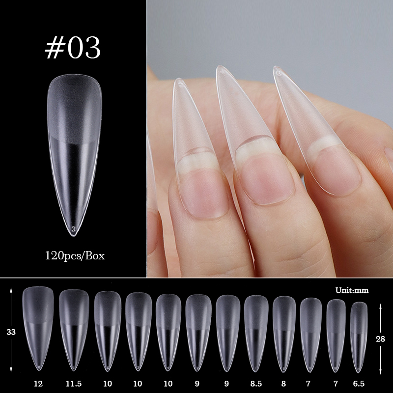 Ur sugar 120pcs/box false nail full nails tips half nail tips manicures tool fake nail full cover water drop transparent uv gel nail art