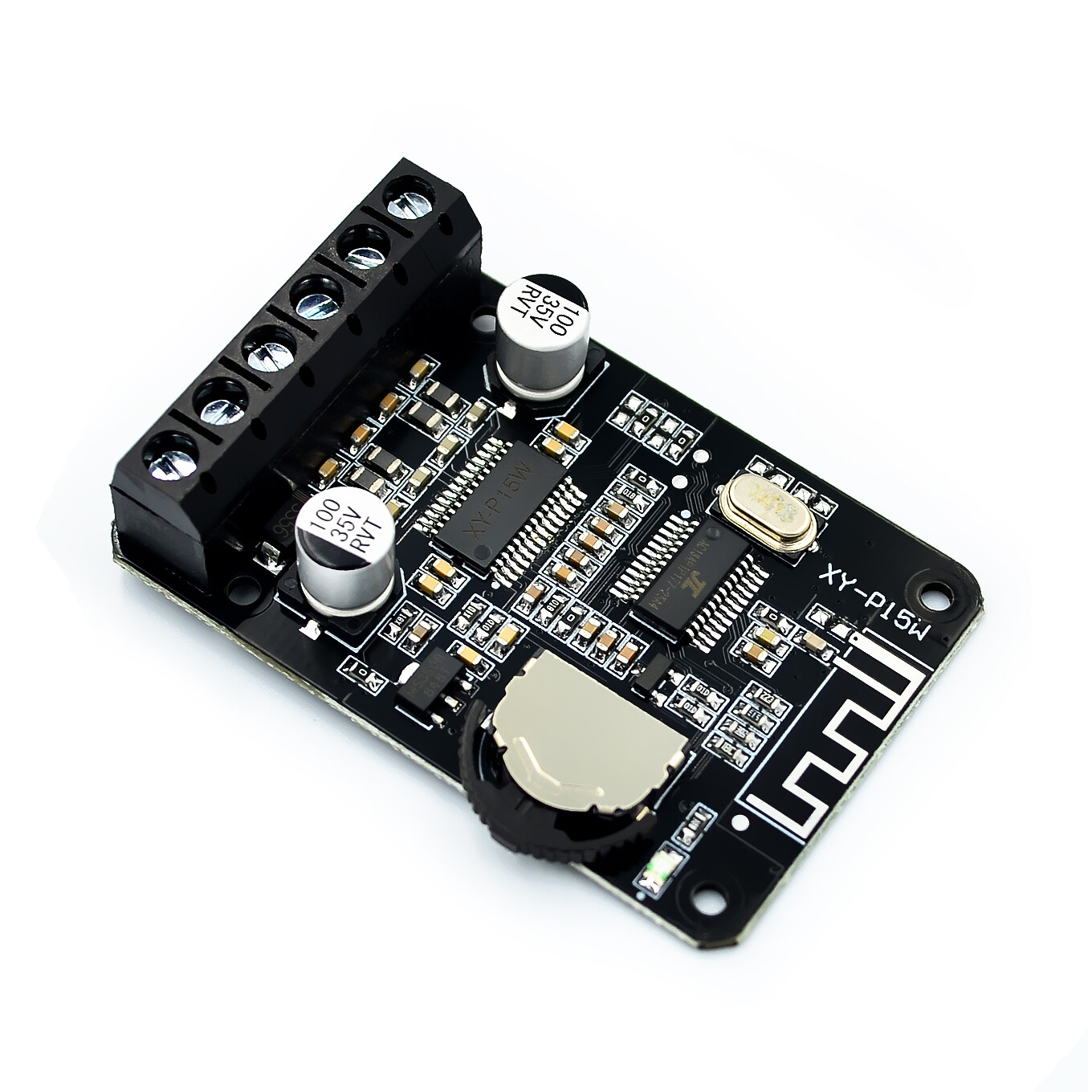10W/15W/20W Stereo Bluetooth 5.0 Power Amplifier Board 12V/24V High Power Digital Amplifier Module XY-P15W
