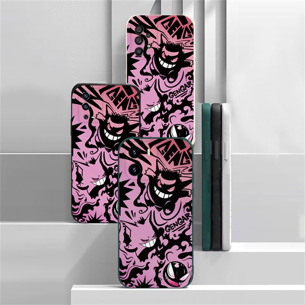 Case Compatible for IPhone 14 Pro Max IPhone 13 Pro Max IPhone 11 IPhone 12 IPhone XR XS 6 6S 7 8 Plus SE 2020 Gengar Pokemon Soft Silicone Phone Case Cover iCasing