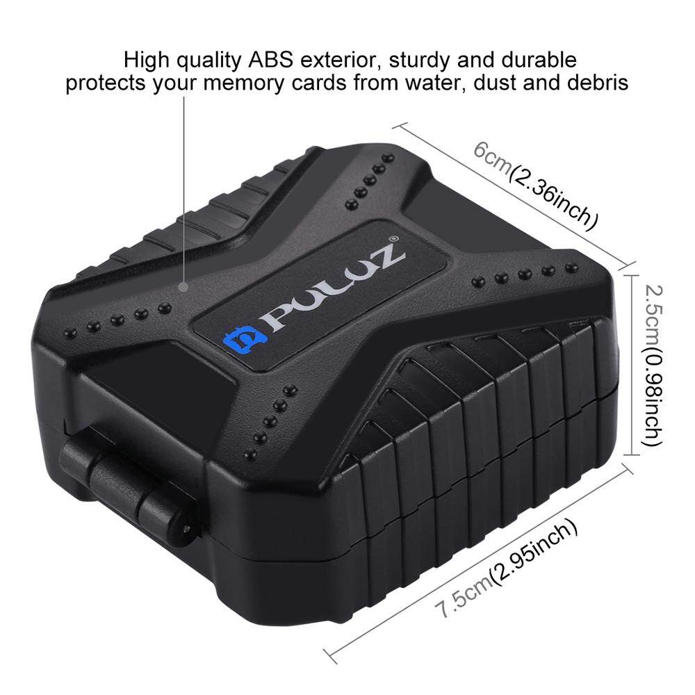PULUZ  Waterproof Memory Card Reader Storage Box  for USB SD CF TF Reader SIM Cards Protector Case Holder for Tablet Computer Notebook & Android Smartphones PU5002