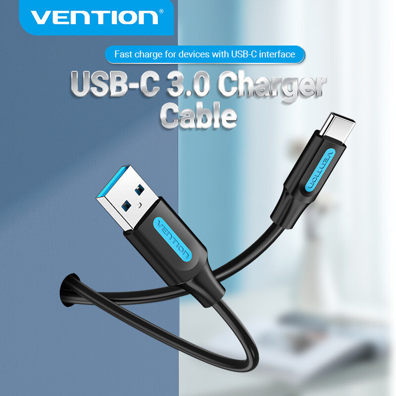 Vention USB Type C 3.0 Charger Cable USB A Male To USB C Male Date Cable 3A Fast Charging Cable 5Gbps Tranmission Speed For Samsung LG HuaWei XiaoMi USB Type C Fast Charging Date Cable