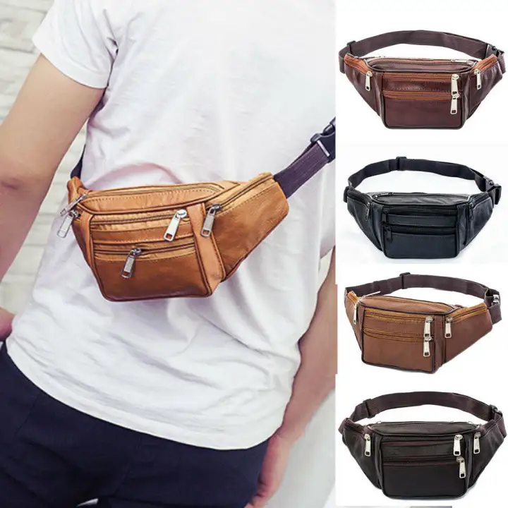 large leather fanny pack