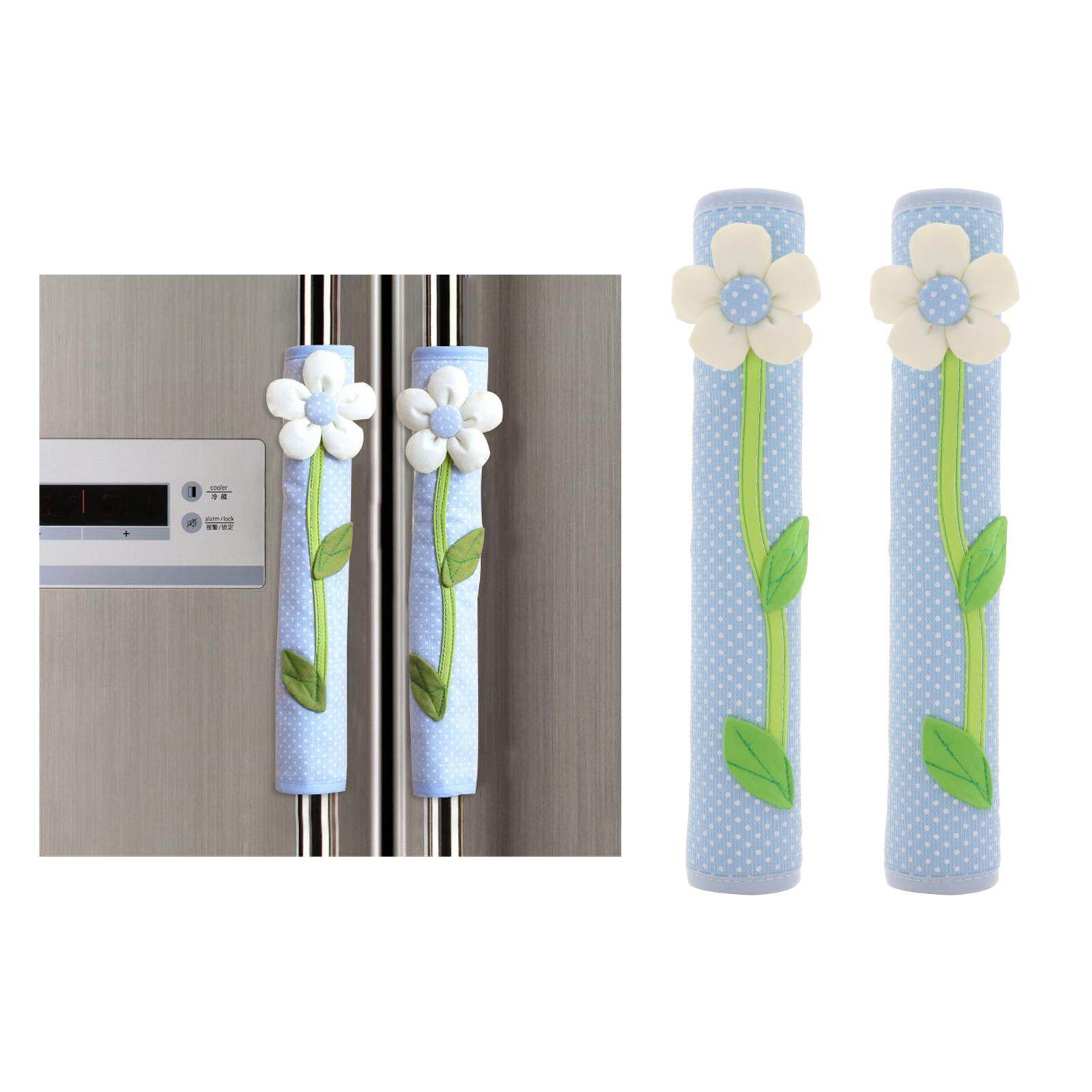 Blesiya tủ lạnh gia đình vải bông 2 lần, bọc tay cầm tủ lạnh bảo vệ vân tay