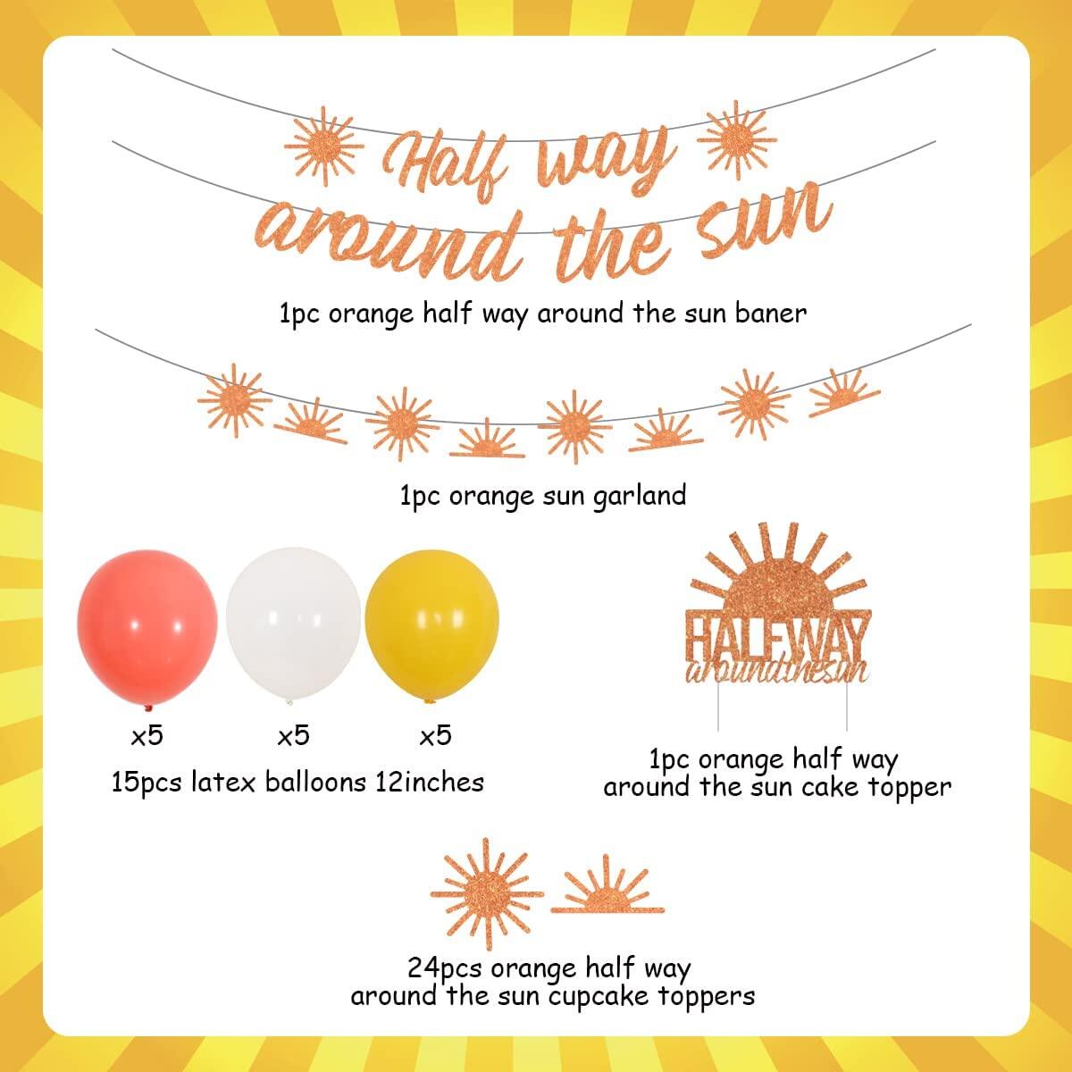 joymemo-boho-orange-half-way-around-the-sun-banner-cake-topper-with-sun