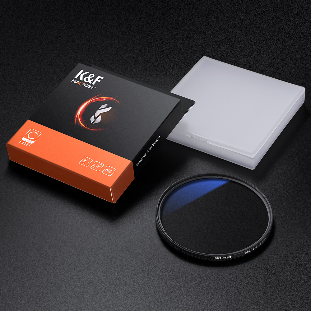 K & F CONCEPT 77Mm Bộ Lọc CPL Siêu Mỏng Quang Học Đa Lớp Tráng Phủ MC Kính Lọc Phân Cực Tròn Cho Ống Kính Máy Ảnh DSLR