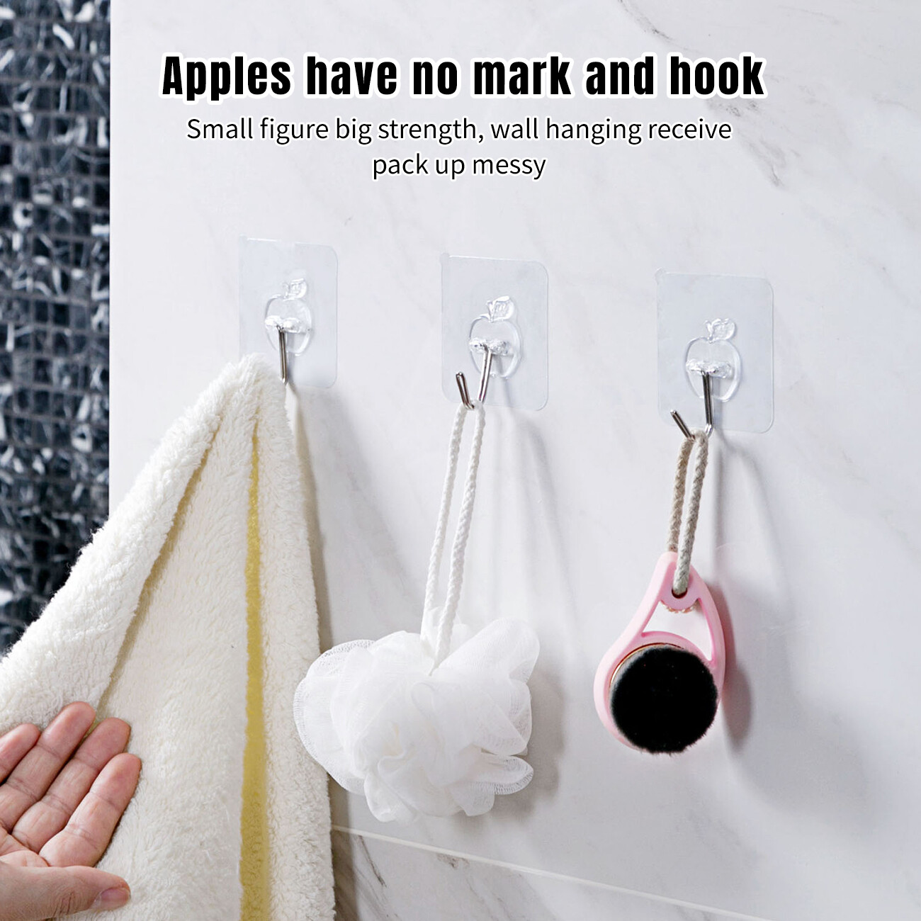 CNMF 5pcs Strong-Adhesive Free Punch Wall-Mounted Load-Bearing Paste Hook