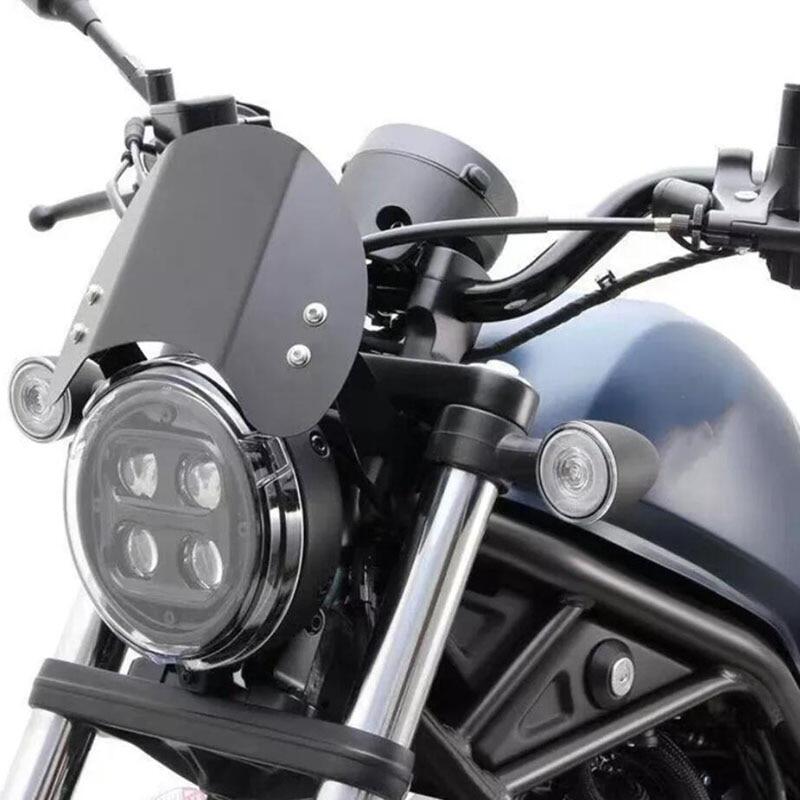 Black Motorcycle CNC Aluminium Front Windscreen Windshield Screen Shield Wind Deflector Portective Cover For HONDA Rebel CMX 300 500 CMX300 CMX500 2017 2018 2019 2020 2021 2022 2023