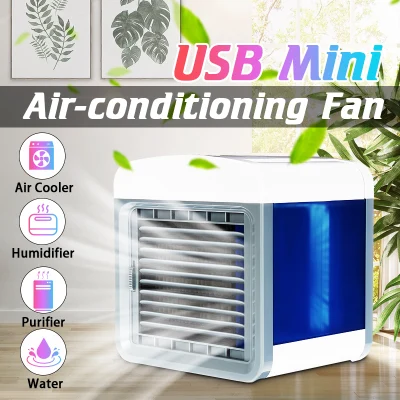 3 in 1 USB Portable Mini Air Conditioner Fan Cooler Humidifier Cleaner