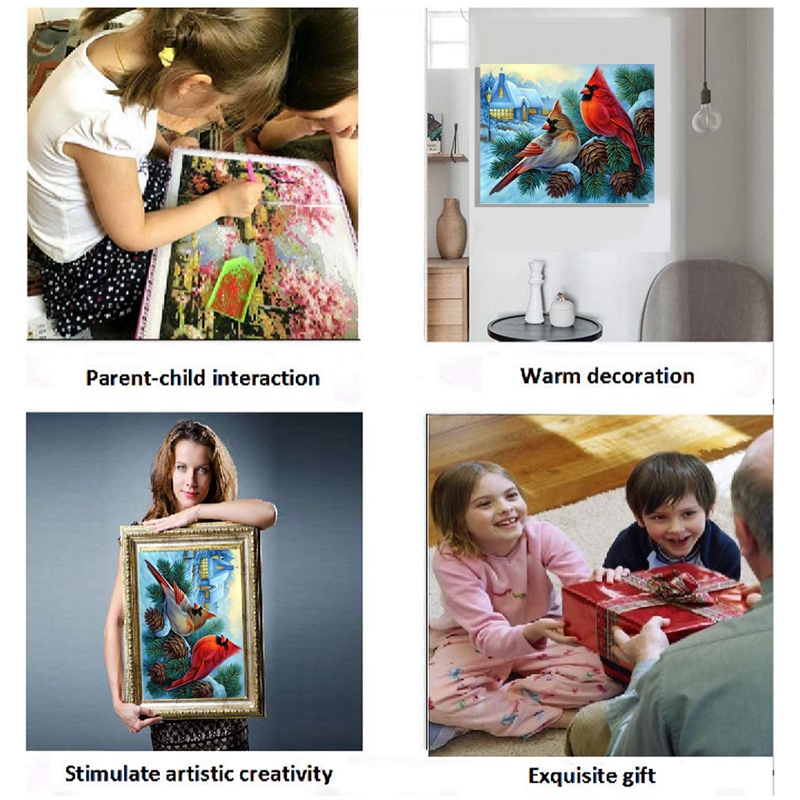 5D DIY Diamond Painting Kits for Adults Kids Bird Tree Full Drill ...