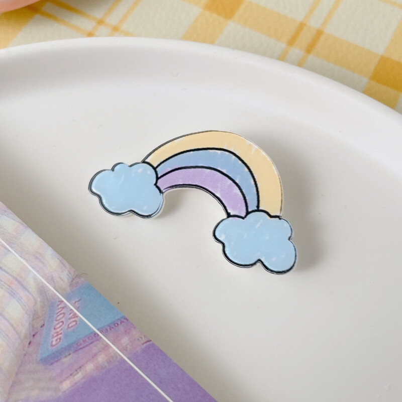 Brooch Girl Cute Japanese Children's Cartoon Student Badge Pin Schoolbag Clothes Decoration Accessories Medal Accessories