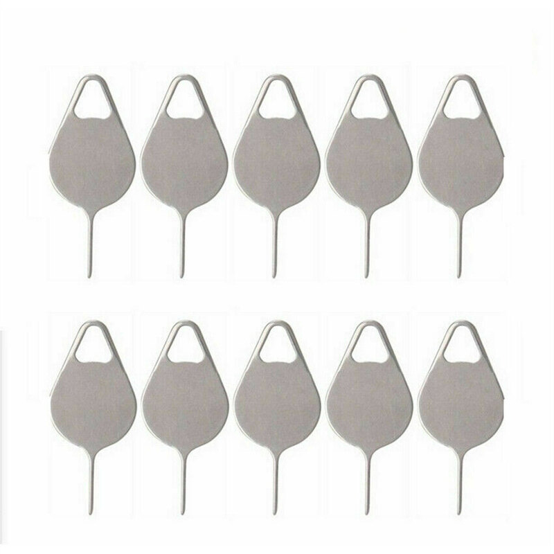 10Pcs SIM Card Tray Ejector Eject Pin Open Key Removal Tool for Cell Phones