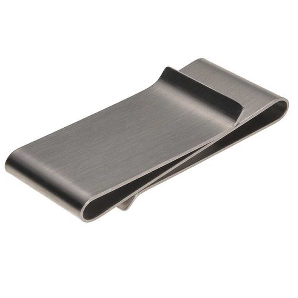 Three Fold Metal Money Wallet Clip Stainless Steel Silver Metal Pocket Holder Card Wallet