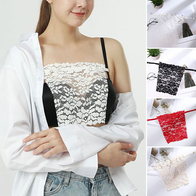 Fnr8 women's invisible lace closure solid color lace front bra insert underwear lace