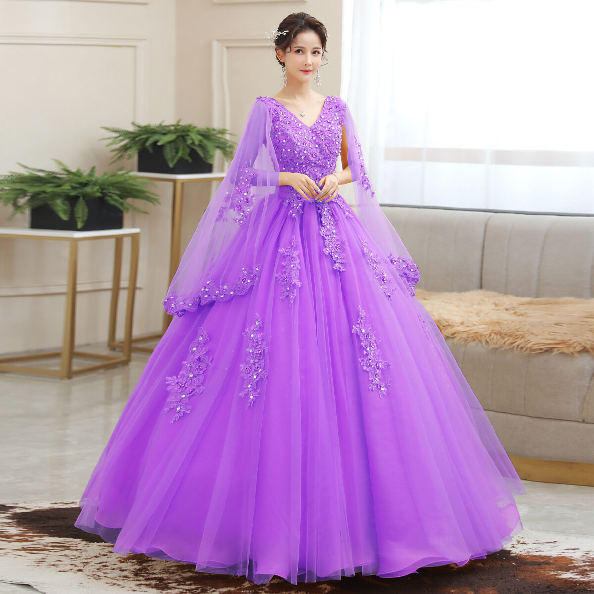 12 Purple Wedding Dresses Which Impress Your Mind ❤ purple wedding dresses  ball gown low back … | Womens wedding dresses, A-line wedding dress, Purple  wedding dress