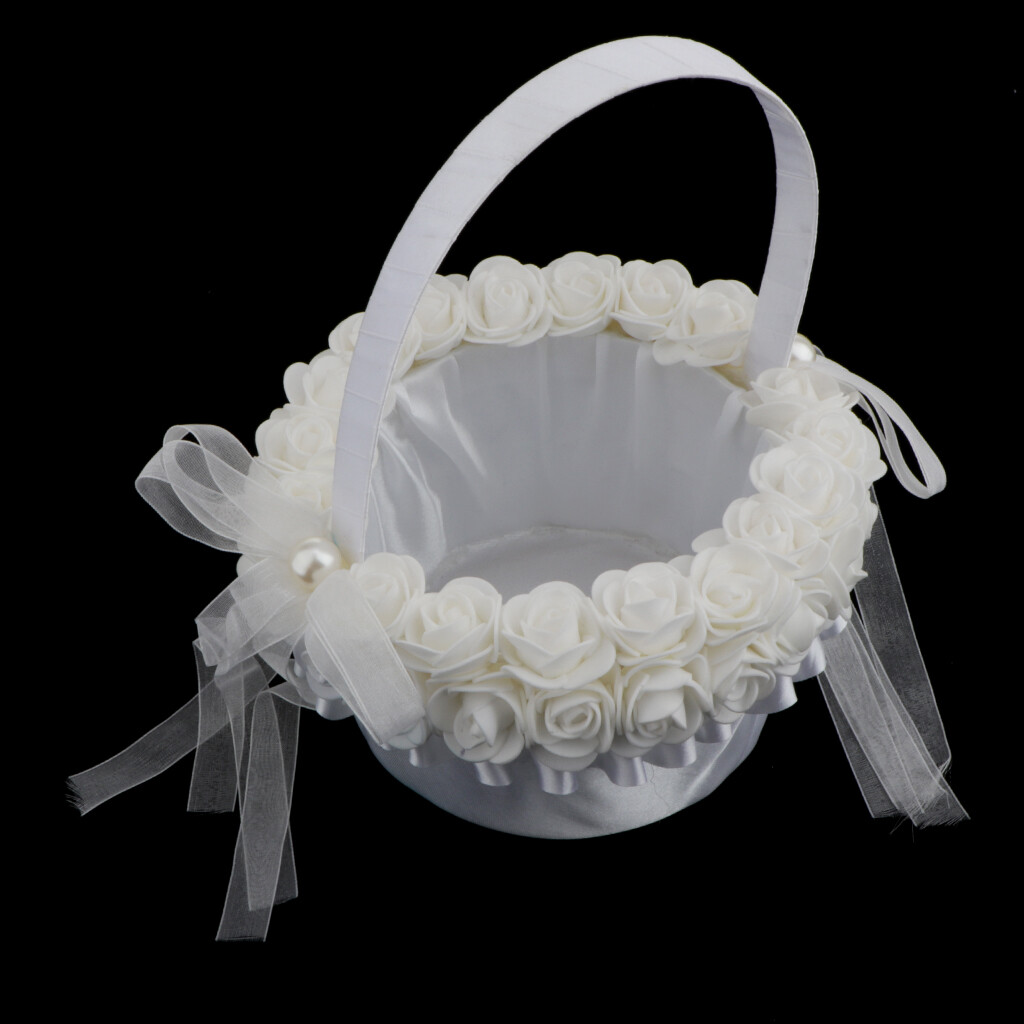 Baoblaze Giỏ Hoa Ren Thanh Lịch Đính Hôn