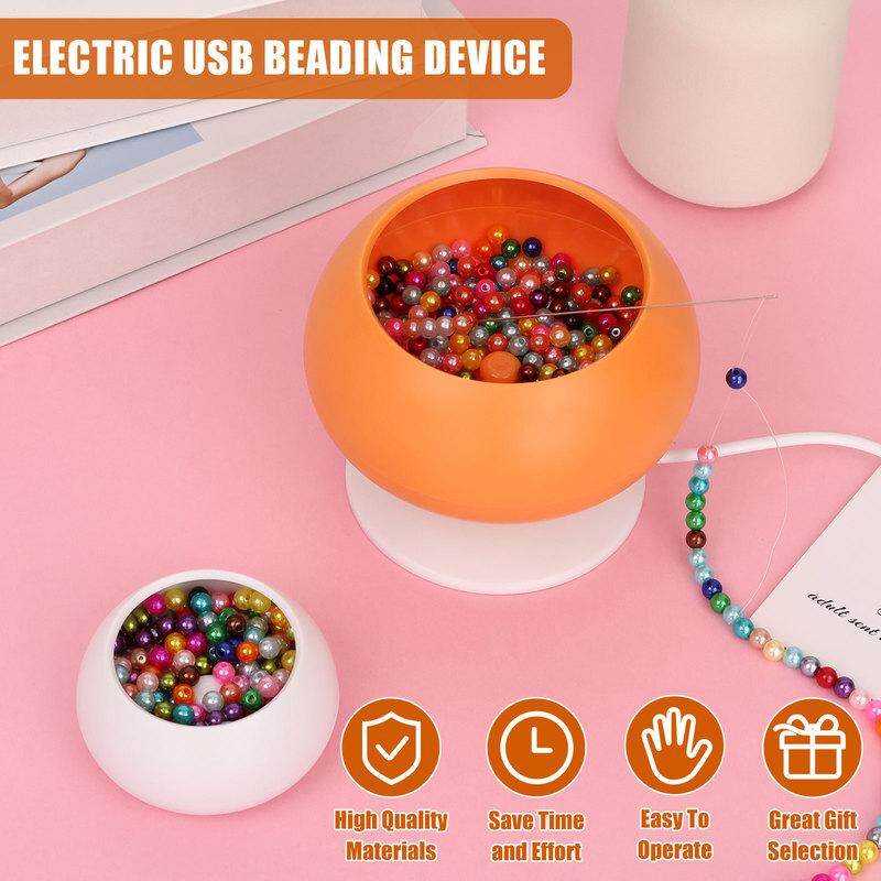 USB beading Bát spinner tốc độ có thể điều chỉnh Spin Bead loader điện Bead Spinner USB beading Bát Spinner Kit tốc độ có thể điều chỉnh Spin hạt loader với 3 mắt lớn kim Bát cho làm đồ trang sức tự động hạt Spinner