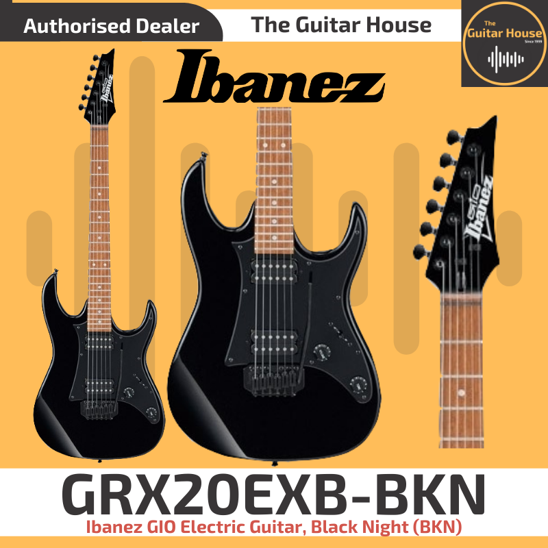 Ibanez GRX20EXB-BKN GIO Electric Guitar, Black Night (BKN) (GRX20EXBBKN) (GRX20EXB BKN) Malaysia