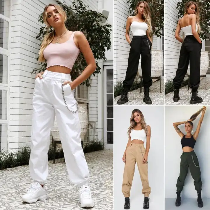 high waisted hip hop pants