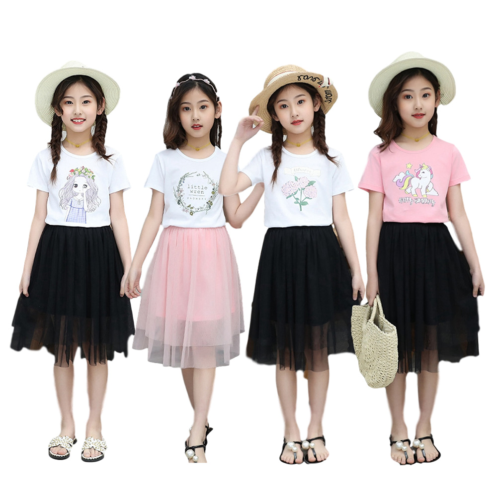 Summer Girls Clothing Sets Cartoon 