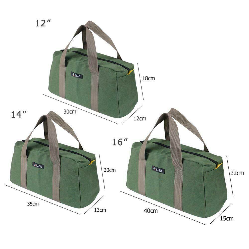 Túi Đựng Dụng Cụ Cầm Tay  Bằng Vải Canvas Đa Chức Năng Chống Nước Có Thể Xách Tay Tua Vít Kìm Bộ Phận Kim Loại Túi Đựng