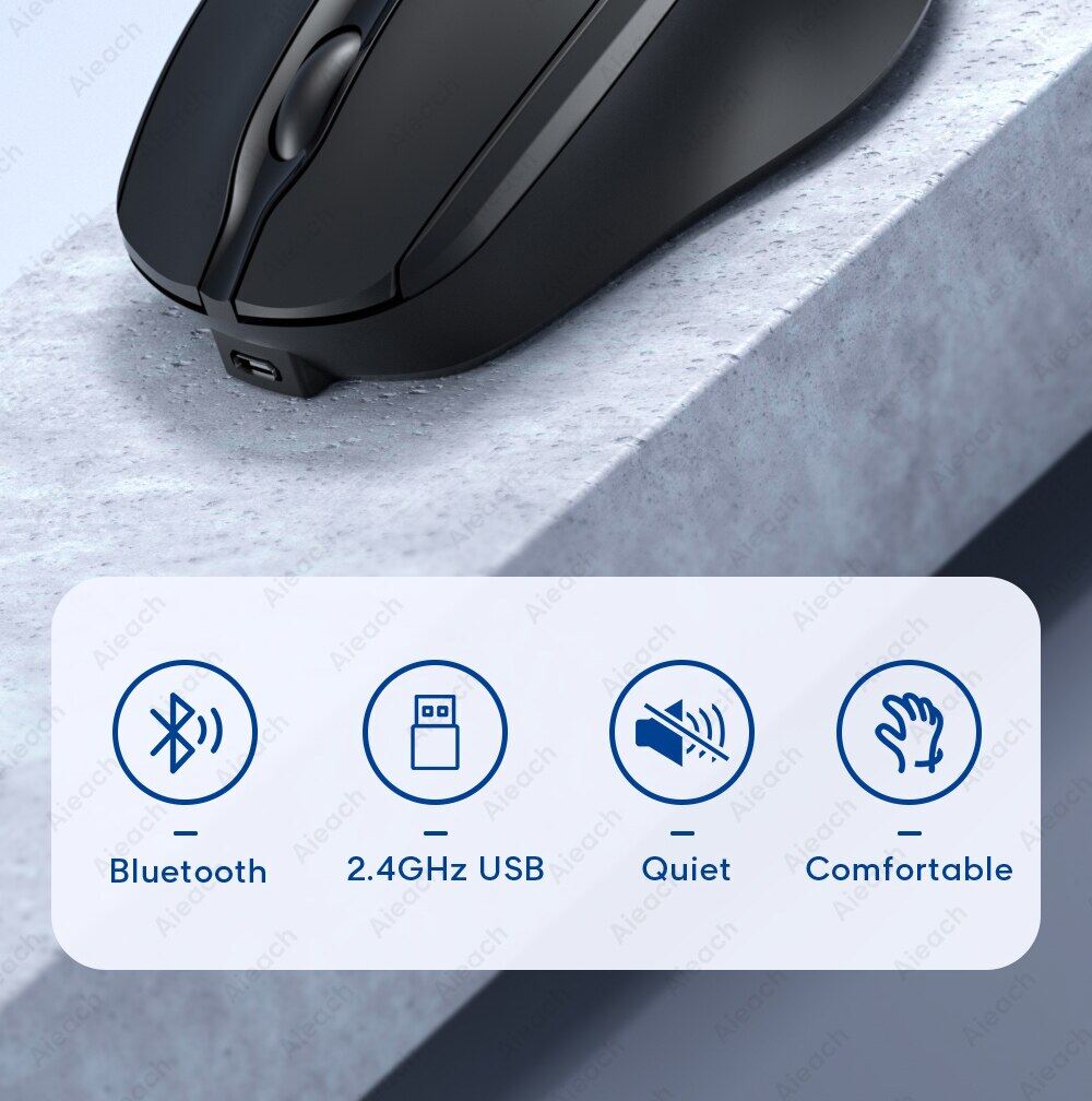 Chuột không dây Ergonomic Wireless Bluetooth Cho Văn Phong/Game thủ