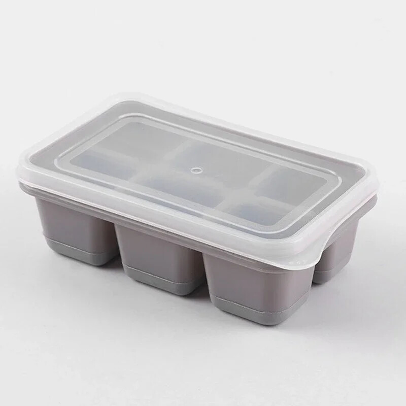 Silicone Ice Cubes Tray with Cover Food Grade Ice Cream Molds DIY Bar Kitchen Molds Reusable Ice Blocks Maker Kitchen Tools