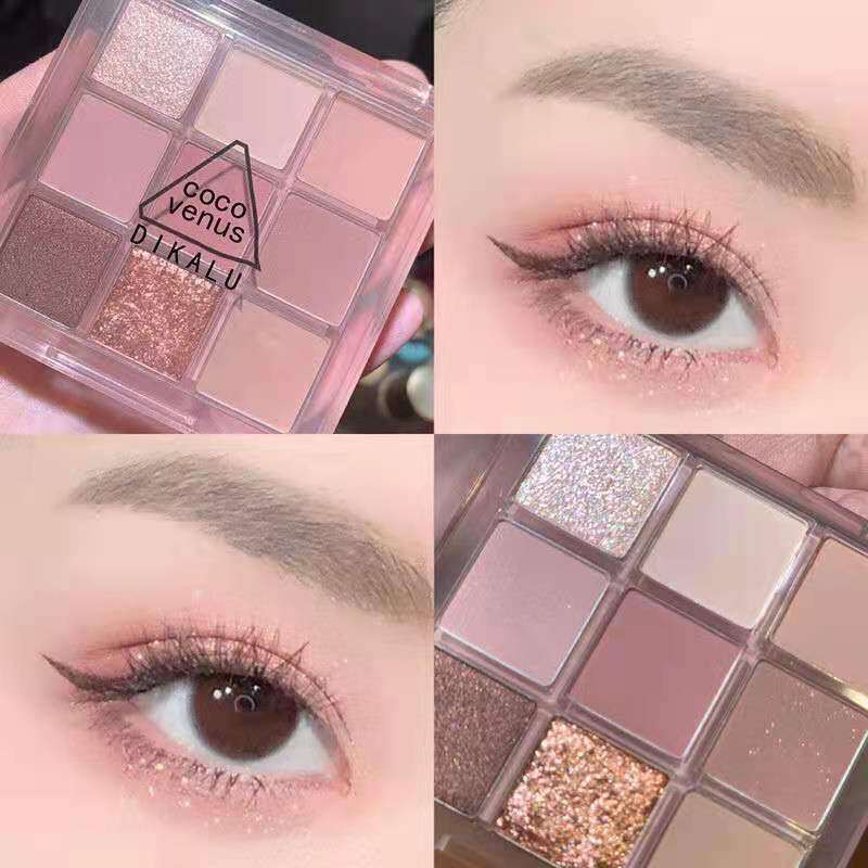 9 Color Matte Eyeshadow Palette Glitter Highlighter Shimmer Eyes Lasting Charming Makeup Cosmetic Acrylic Eye Shadows Pallete