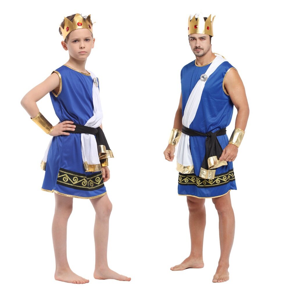 Mens Kids Boys Zeus Cosplay Costume God of Greek Mythology Halloween ...