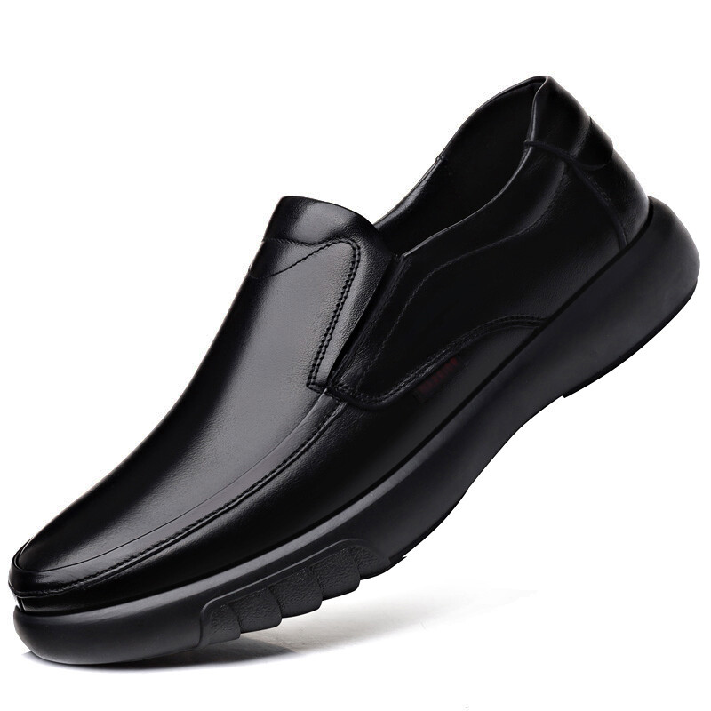 2021 Men's Genuine Leather Shoes 38-47 Head Leather Soft Anti-slip Rubber Loafers Shoes Man Casual Real Leather Shoes