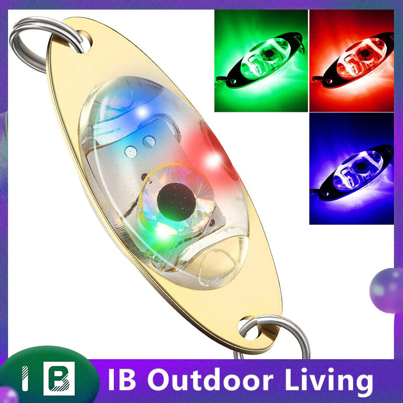 Led Fishing Lures Electronic Spoons Underwater Flasher Fishing Bait Luminous Lure Bait For Freshwater Saltwater