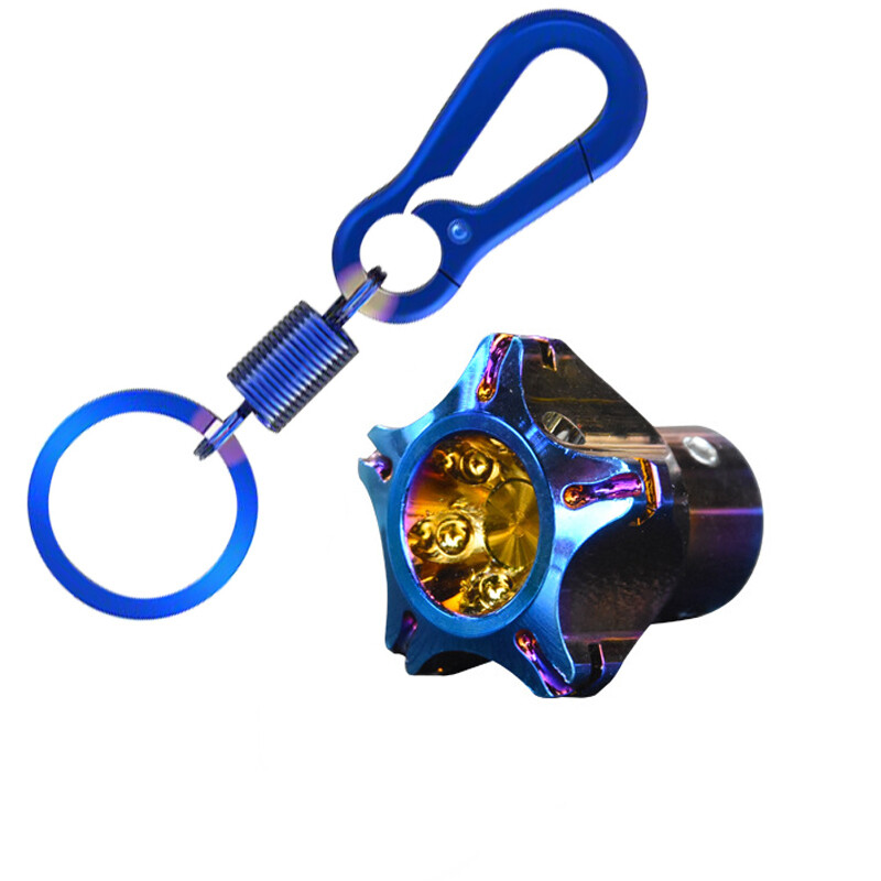 2022 New General Cnc Modified Burnt Titanium Key Head + Key Chain Set Accessories