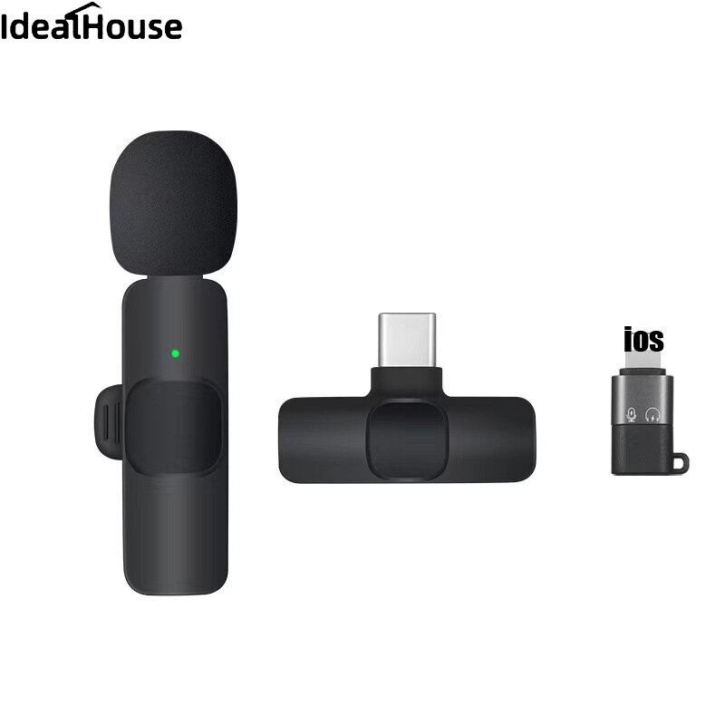 IDealHouseM20 Wireless Lavalier Microphone Portable Audio Video Recording Mini Mic Compatible For Iphone Android
