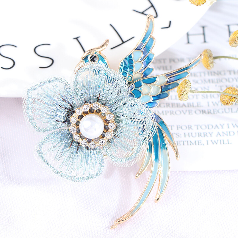 New 1Pc Rhinestone Brooches for Women Enamel Bird Pin Peacock Fashion Brooch Gift