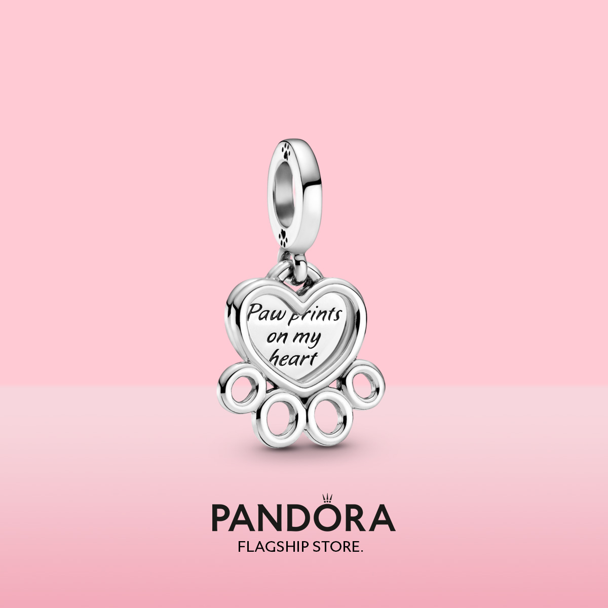 2021 Original Pandoras Paw Print and Heart Charm