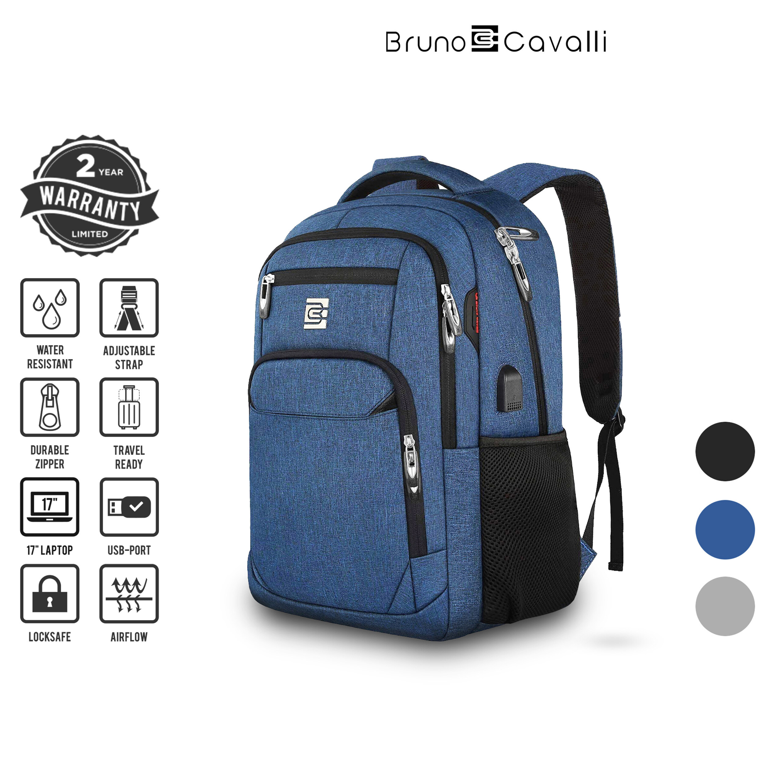 bruno cavalli laptop backpack