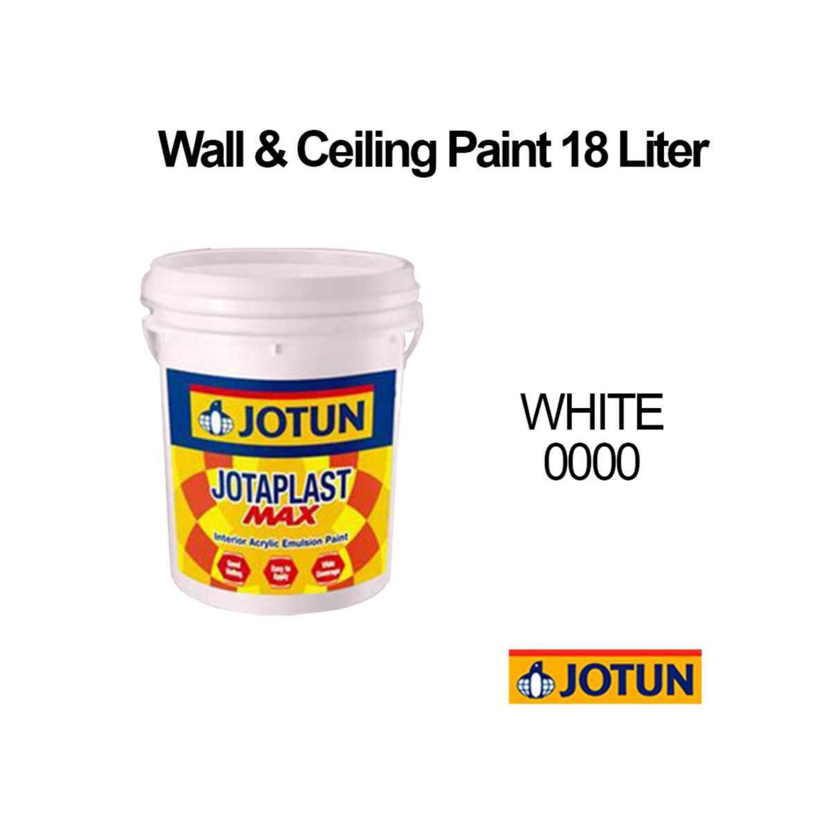JOTUN JOTAPLAST MAX 18L 000 WHITE Interior Acrylic Emulsion Paint for
